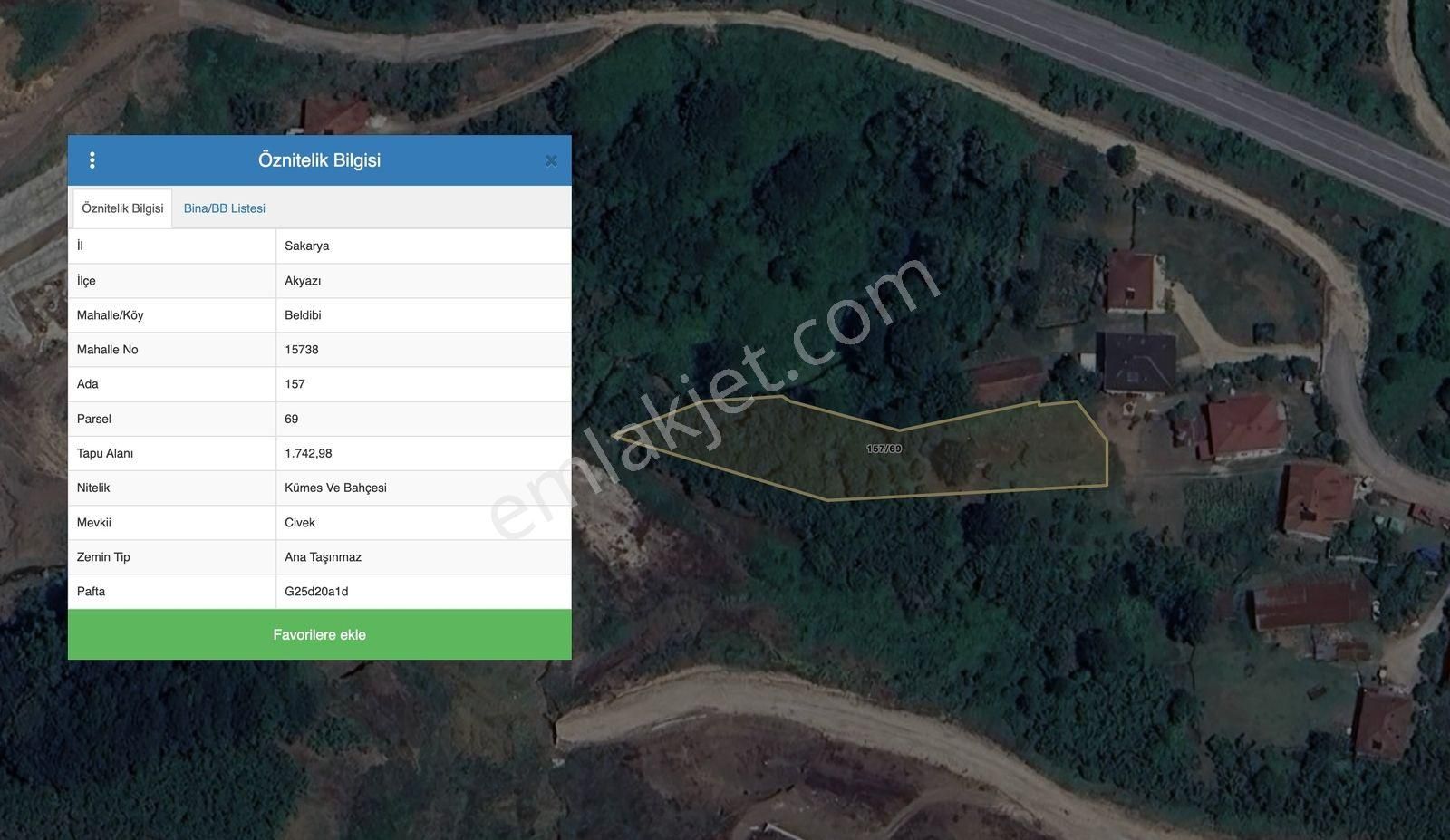 Sakarya Akyazı Beldibi 1.742 M² Satılık Tarla - Görsel 11