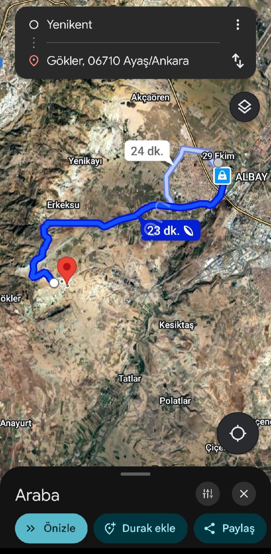 Ayaş Gökler’de 5.700 M² Tek Tapu | Komple Ankara Manzaralı | Bağ & Bahçeye Uygun - Görsel 10