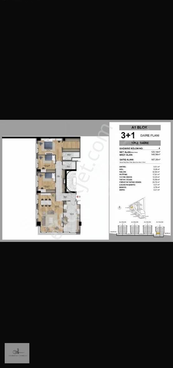 Ala Çamlıcada Konaklarında Önü Açık Ferah Manzaralı 3+1