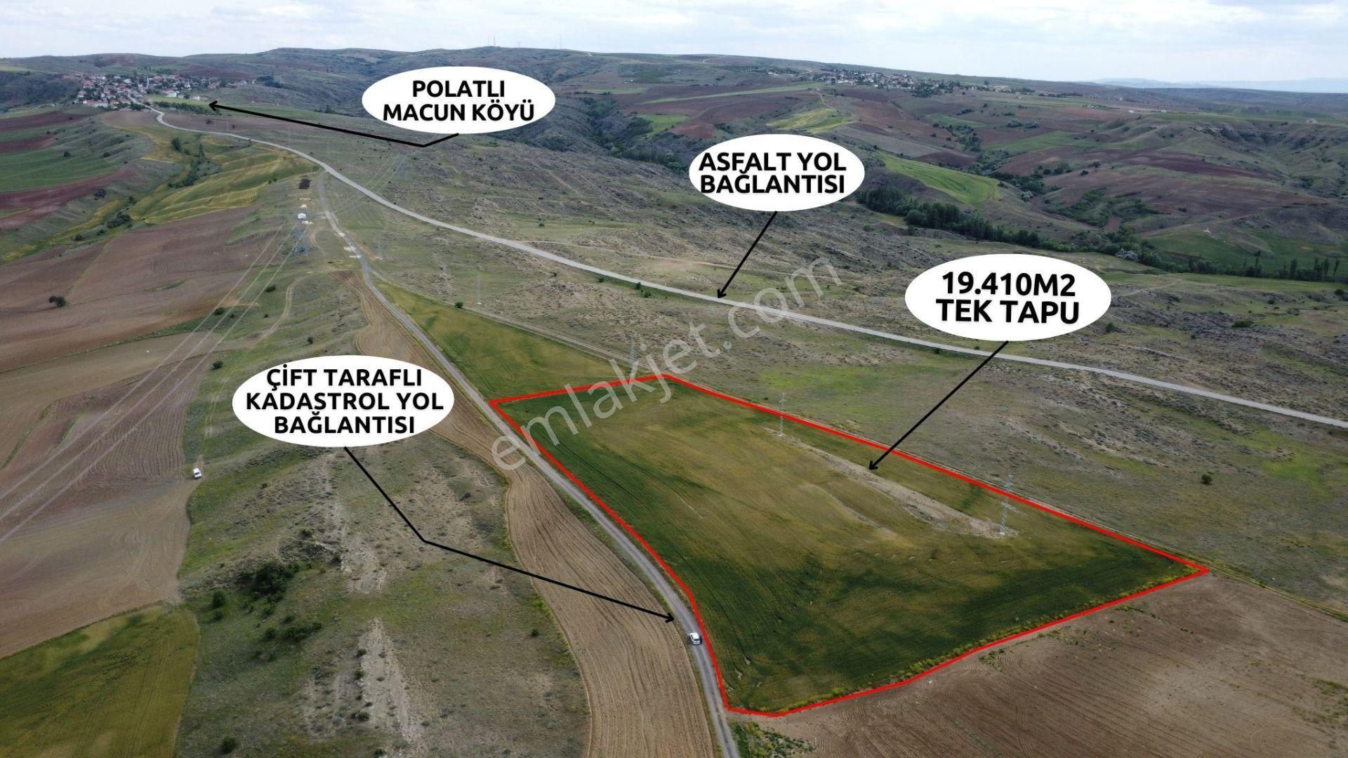 Ankara Polatlı Macun | 19.410 M² Tek Tapu | Asfalt Cephe | Bağ Ve Bahçeye Uygun - Görsel 2