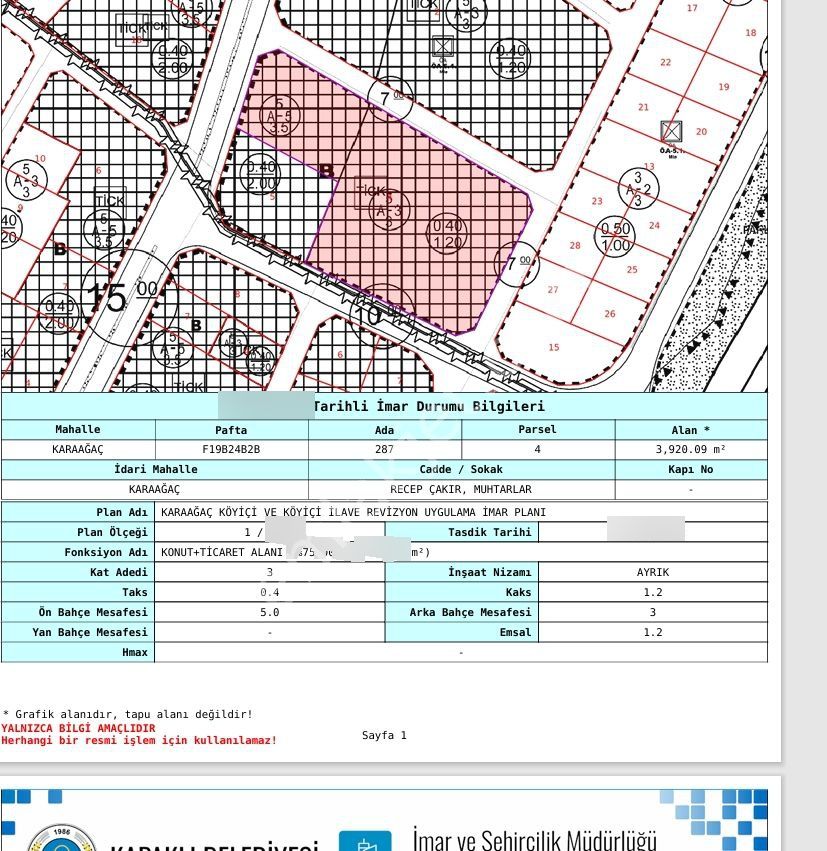 Kapaklı Karaağaç Uğur Mumcu Cadde Üzeri Sahibinden 3920 Metrekare - Görsel 2