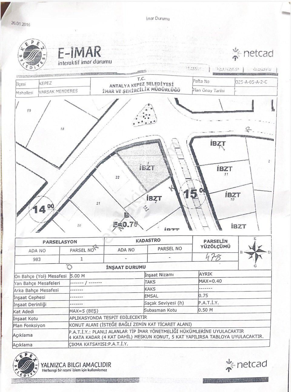 Varsak Köşe Başı Merkezi Konumda Konut Ve Ticari Arsa - Görsel 2