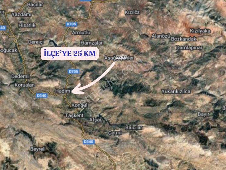 Konya Hadim Yukarıeşenler Köyünde 170 M² Bahçe Satılıktır - Görsel 5