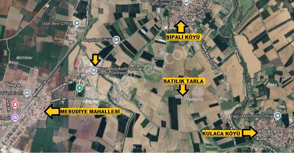 Miraç Emlaktan İnegöle 2km Mesafede Mükemmel Konumda Tarla - Görsel 8