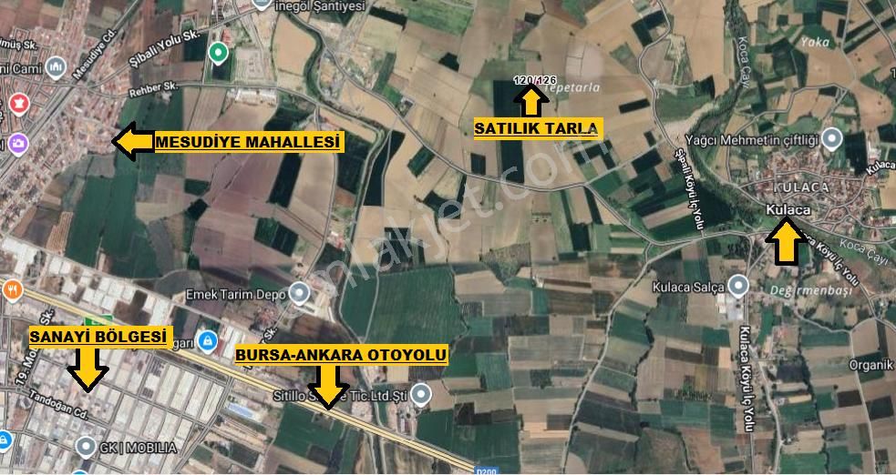 Miraç Emlaktan İnegöle 2km Mesafede Mükemmel Konumda Tarla - Görsel 5