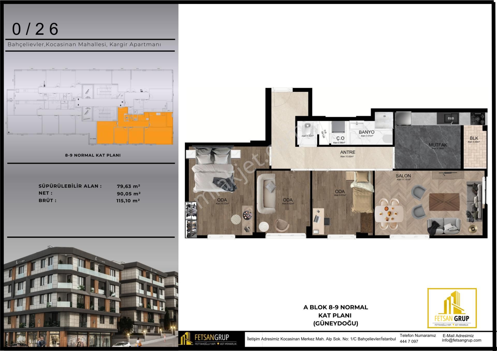 Fettahoğlu'ndan Bahçelievler'de 2027 Teslim | Projeden Fırsat | Güneydoğu | 3+1 Köşe Daire - Görsel 2
