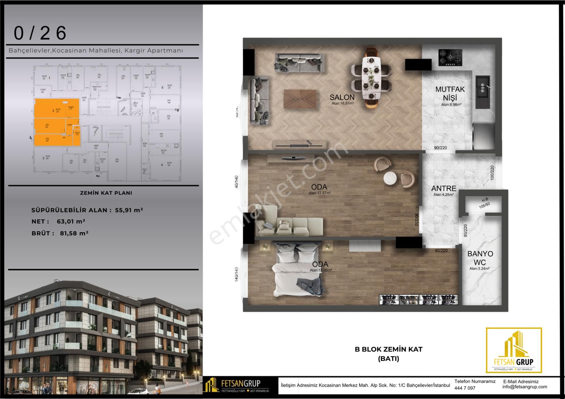 Fettahoğlu'ndan Bahçelievler'de 2027 Teslim | Projeden Fırsat | 2+1 Daire - Görsel 2