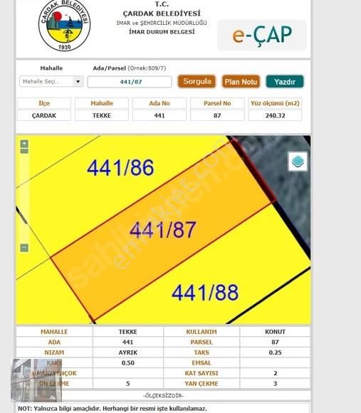 Çardakta Denize Yakın İmarlı Arsa