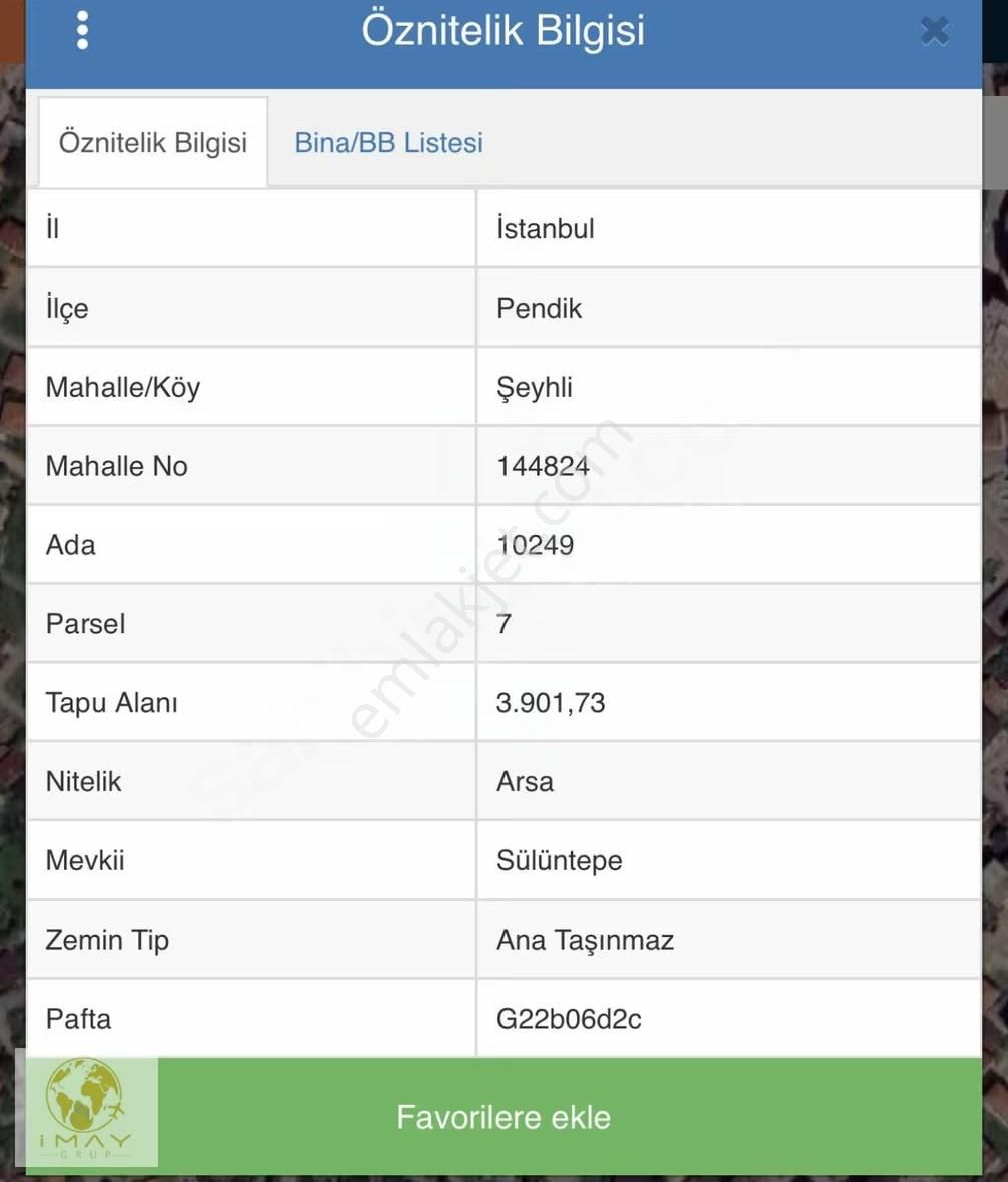 İmay Gayrimenkul'den Pendik'de Satılık Arsa Hisseleri