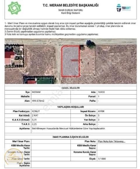 Konya Meram Gödenede Satılık 2 Kat İmarlı 500 M2 Arsa - Görsel 6