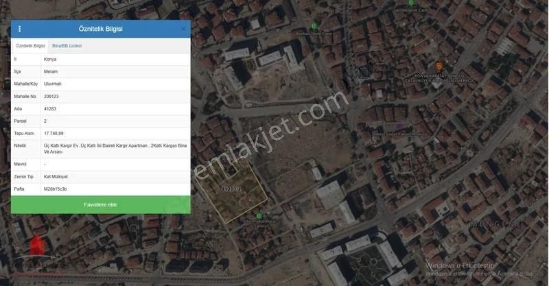Uluırmakta 172m2 Satılık Kentsel Dönüşüm Arsası - Görsel 2