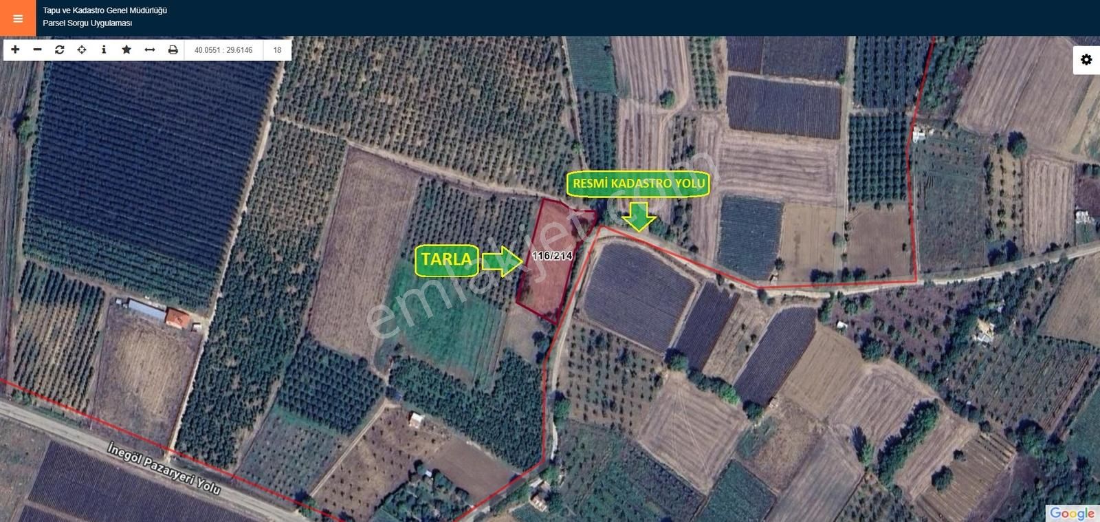 Ulucan'dan İnegöl Kurşunlu Yoluna Yakın Satılık Harika Tarla - Görsel 3