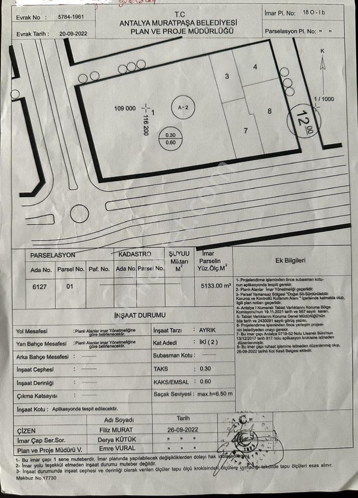 Güzeloba Turizm Yolunda 230 M2 Projesi Hazır Villa Arsası - Görsel 10