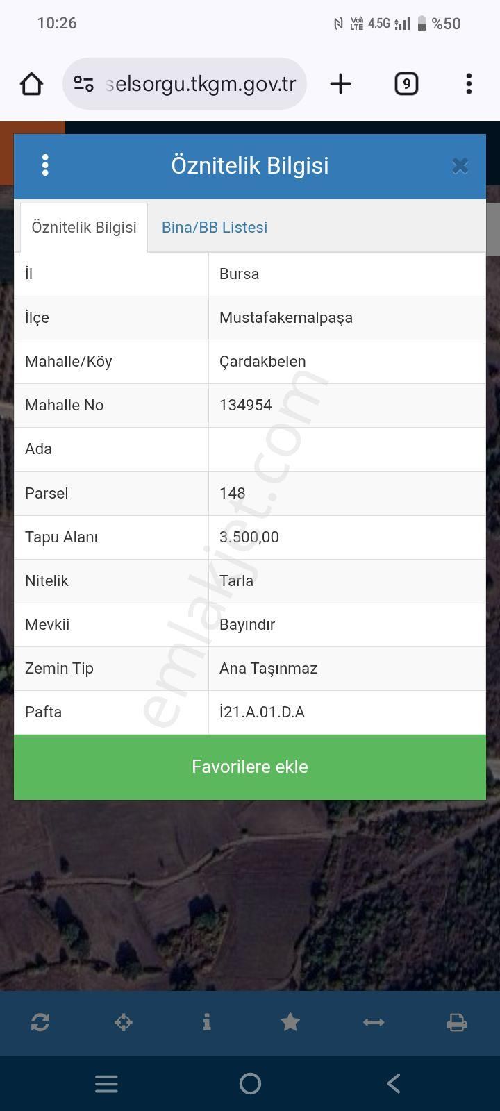 Asfalta Cepheli 3500 M Tarla - Görsel 3