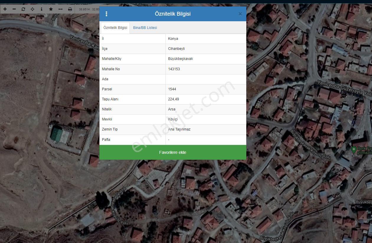 Konya Cihanbeyli Büyükbeşkavak Satılık 225m2 Arsa - Görsel 9