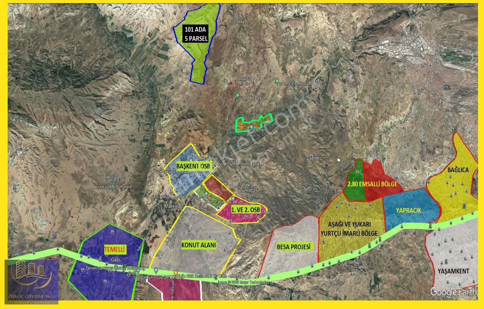 Ayaş Tekke Gülören 101 Ada 5 Parsel 1.000m² Emsalsiz Fiyat Hisse - Görsel 6