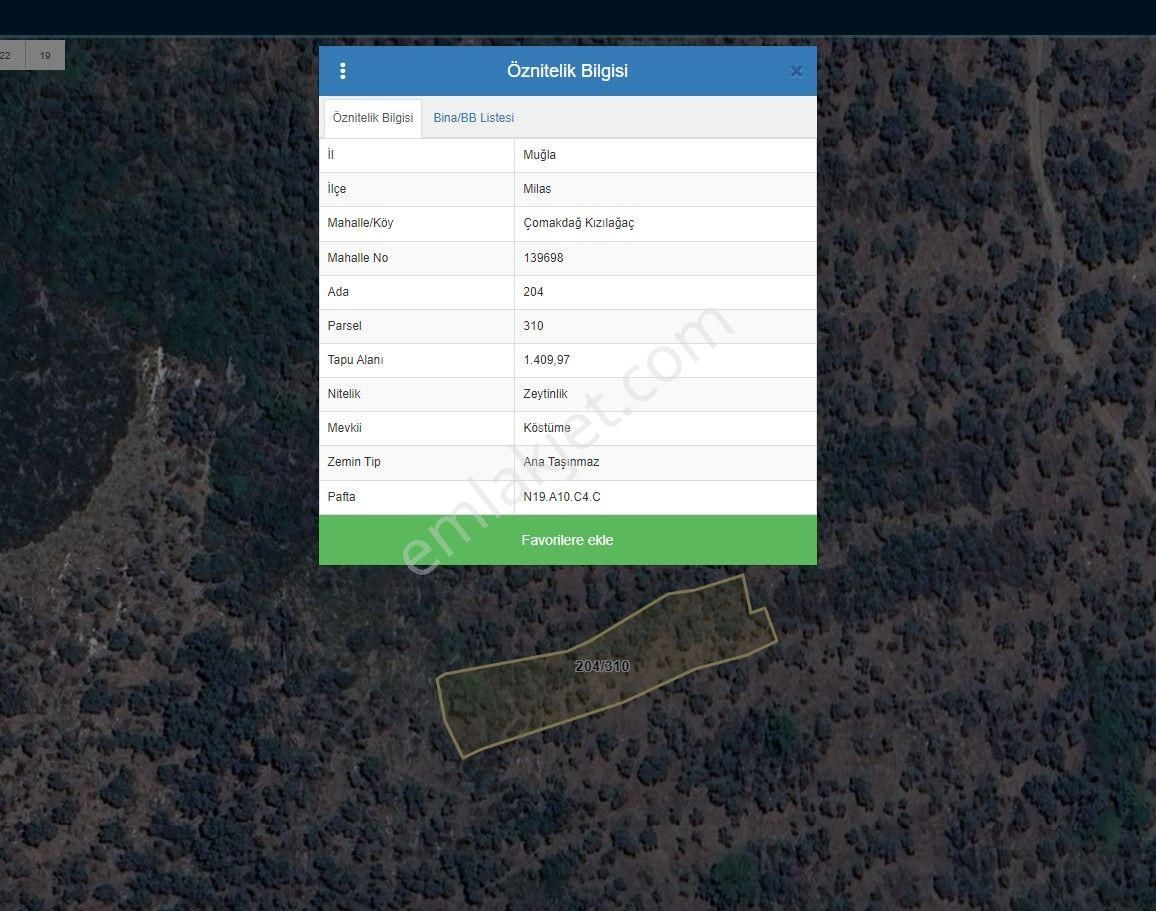 Muğla-milas-cokmakdagkızılagac-satılık-1409m2zeytınlık - Görsel 11
