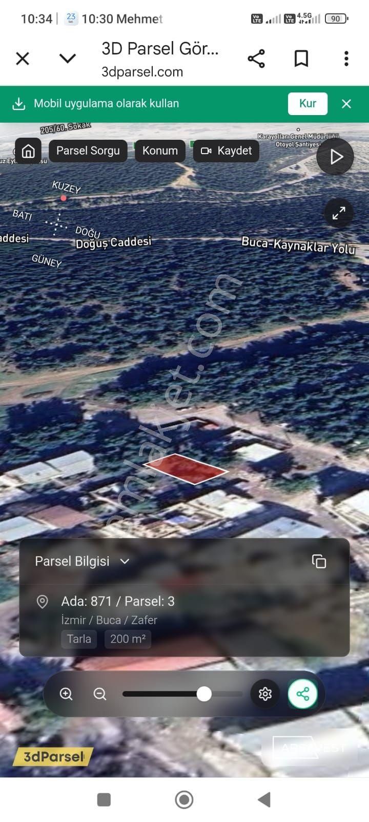 İzmir Buca Zafer Mh Olduruk 200 Mk Tarla Satılık - Görsel 14