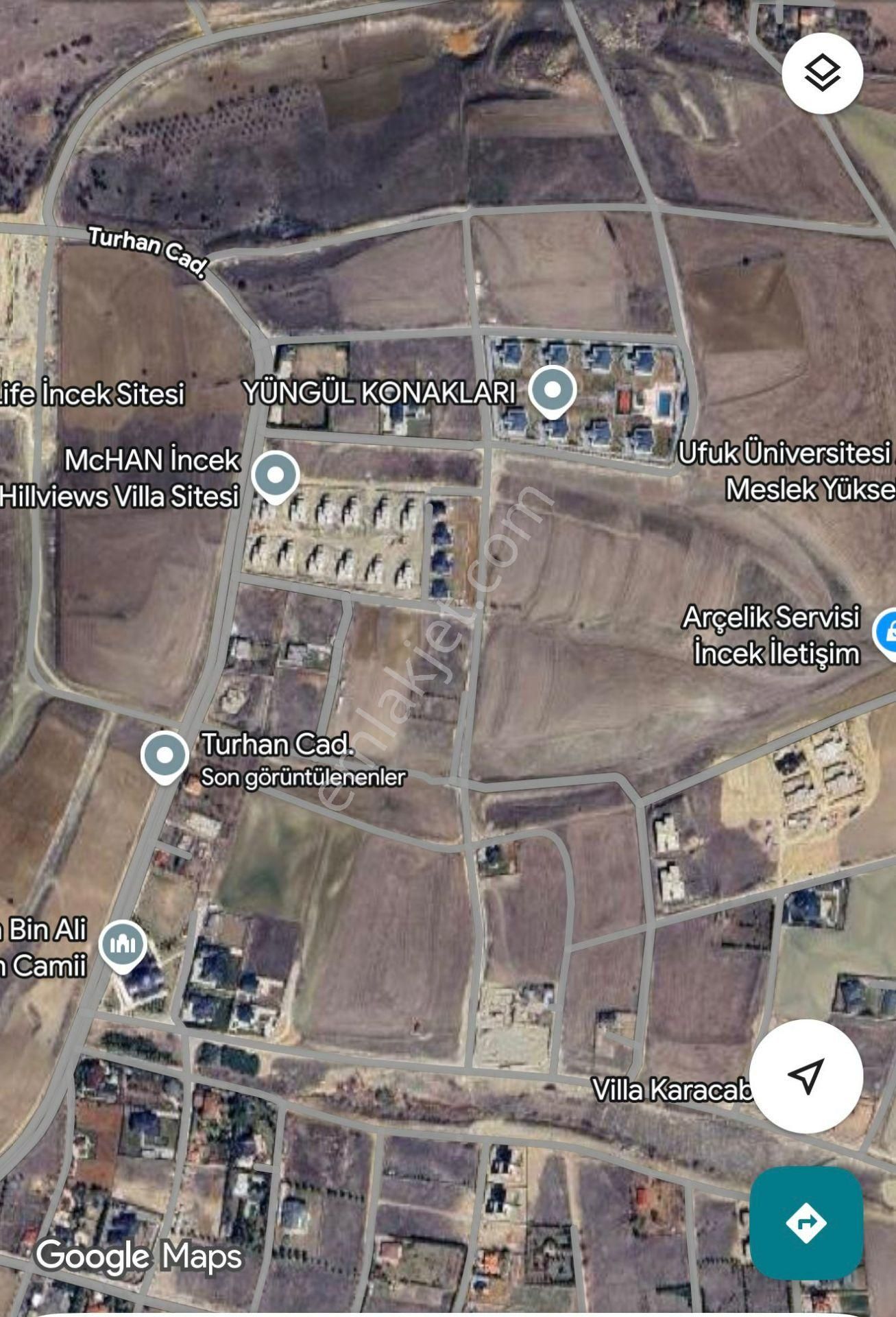 Brk Konsept'ten İncek Kızılcoşar Da Satılık 6 Villalık Arsa