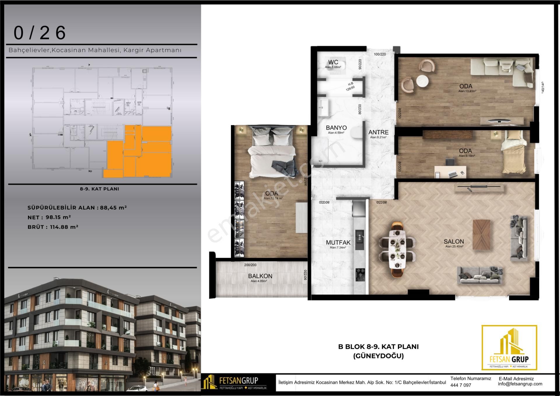 Fettahoğlu'ndan Bahçelievler'de 2027 Teslim | Projeden Fırsat | Güneydoğu Cephe | 3+1 Köşe Daire - Görsel 2
