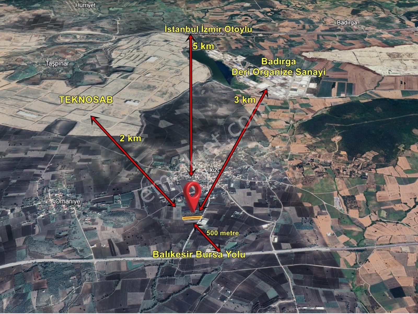 Bursa Karacabey İkizce De Teknosaba Yakın Konumda Satılık Tarla - Görsel 4