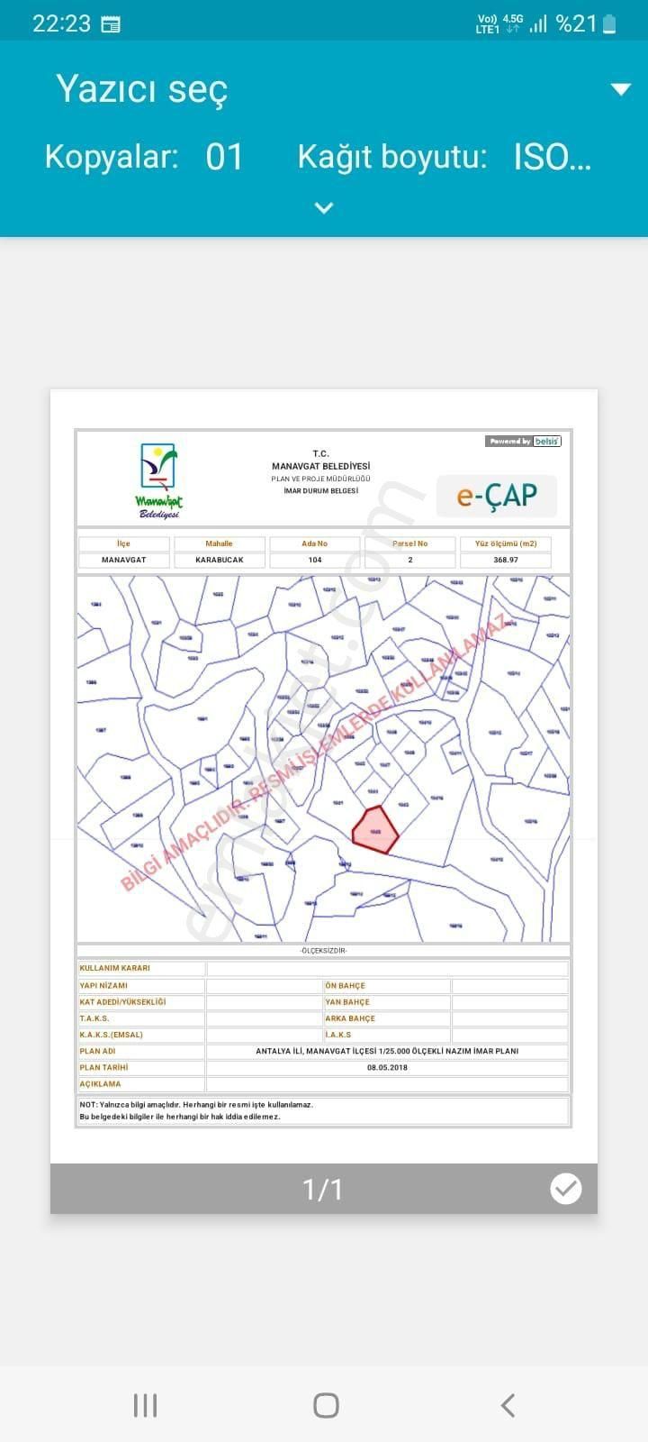 Antalya Manavgat Ta Acil Satılık Arsa - Görsel 9