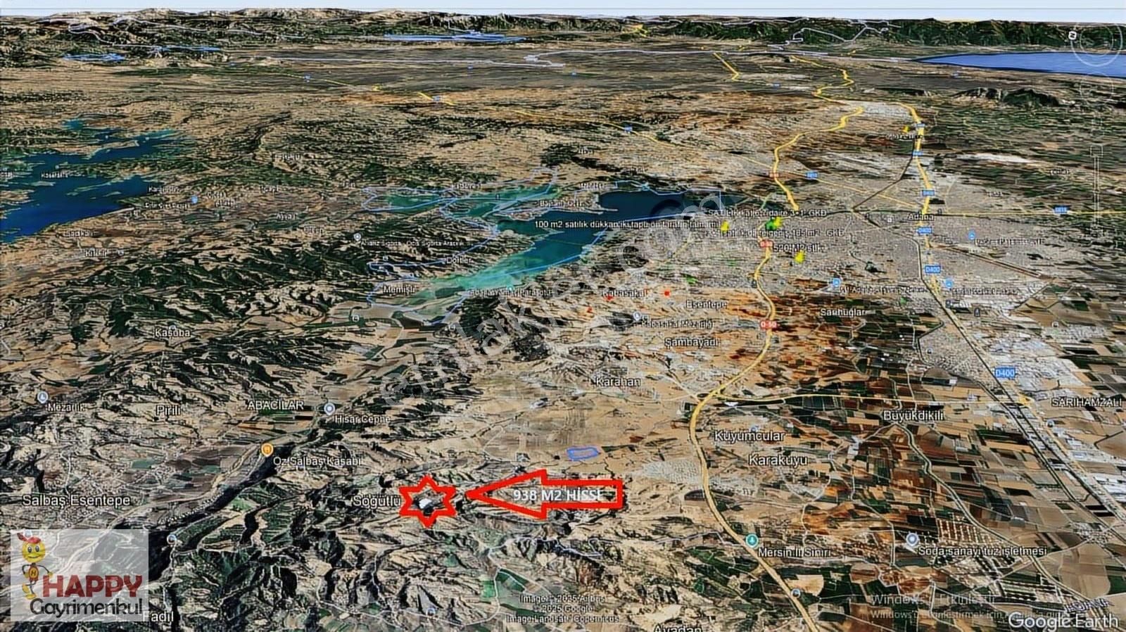 Adana Çukurova Söğütlü Köyünde 938 M2 Hisse, Yol Su Elektirk Var - Görsel 7