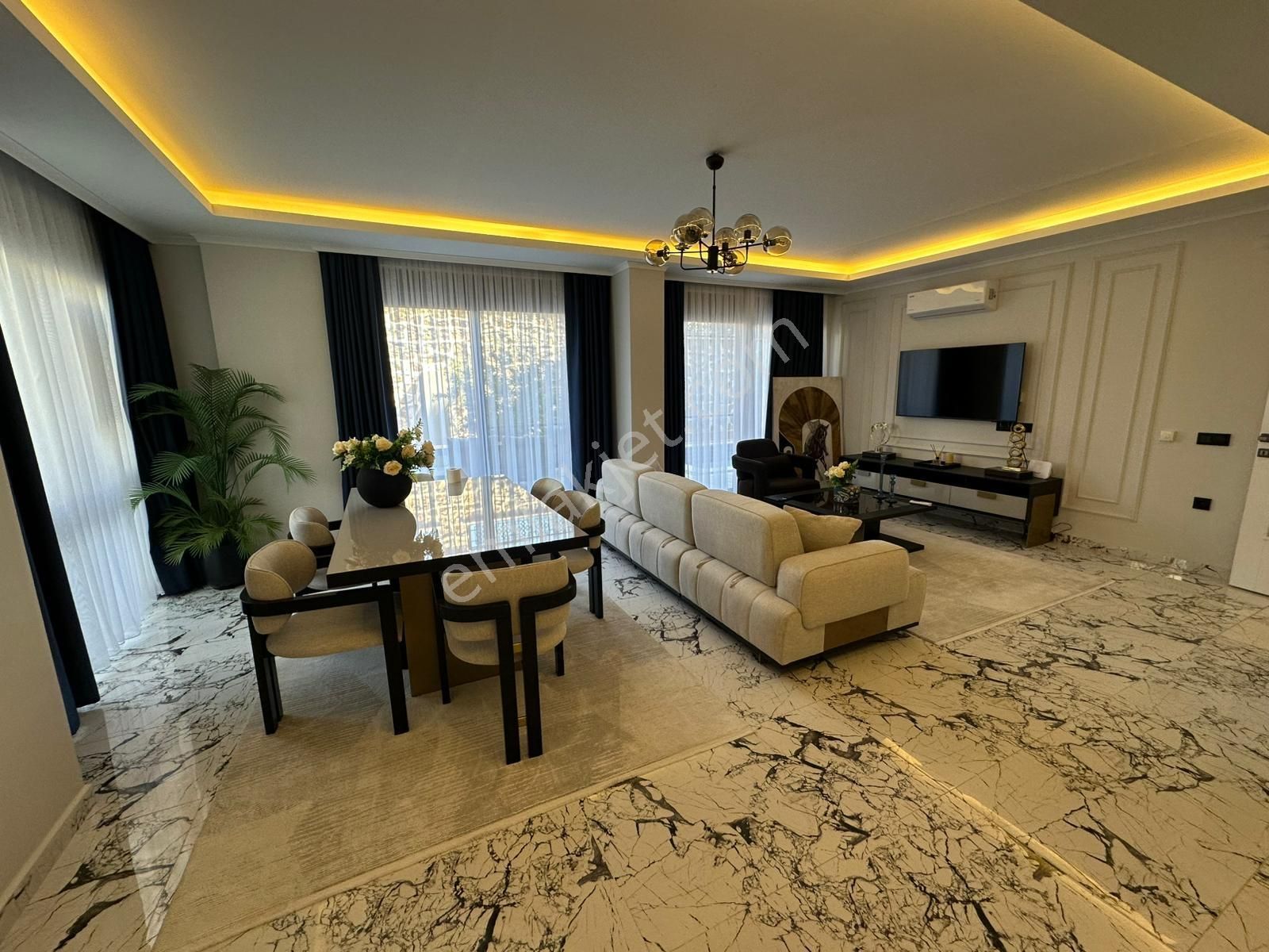 2+1 Eşyalı Sıfır Daire Özel Bahçeli Alanya Nova Garden Sitesi - Görsel 3