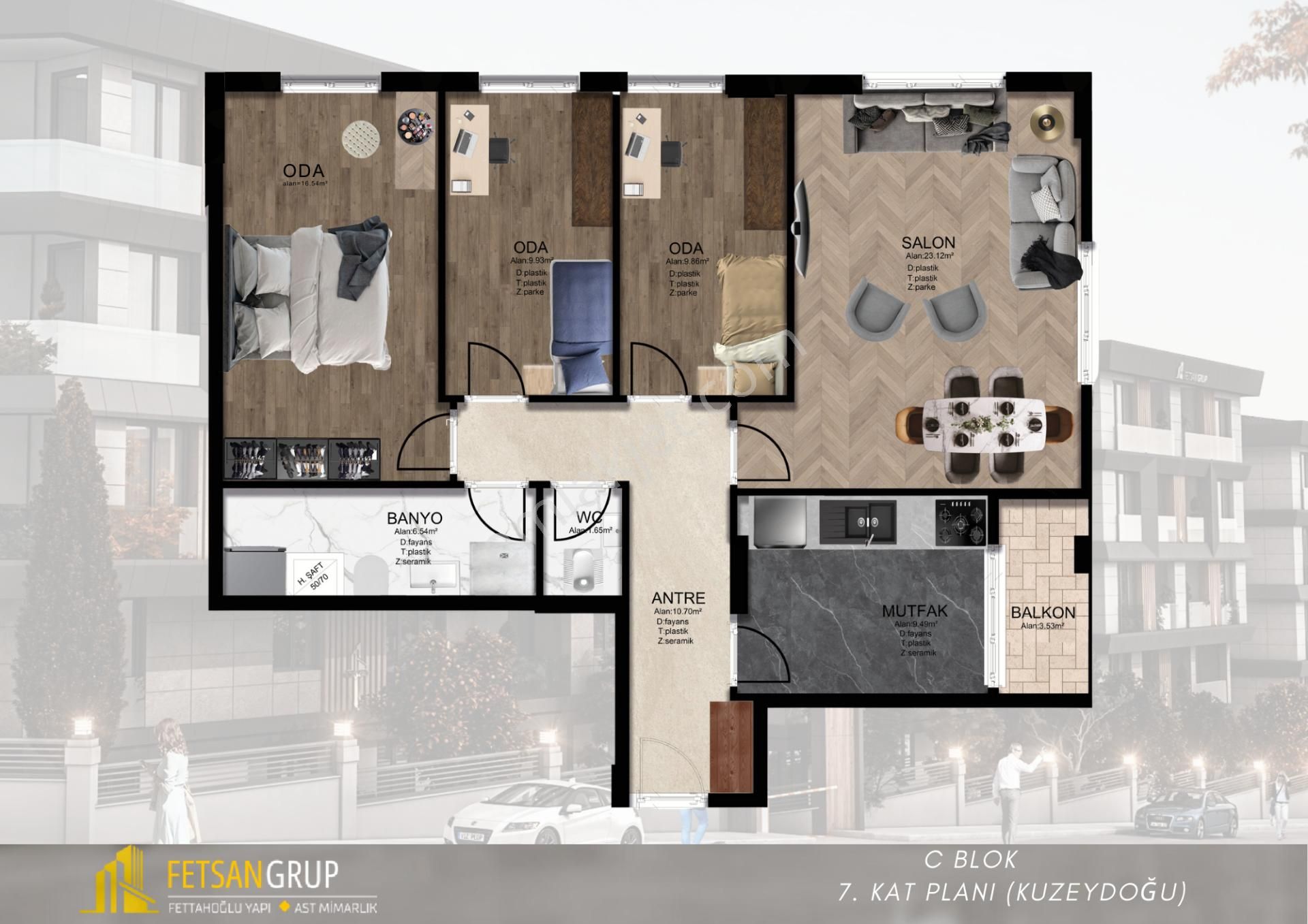 Fettahoğlu'ndan Bahçelievler'de 2027 Teslim | Projeden Fırsat | Çift Cephe | 3+1 7.kat Köşe Daire