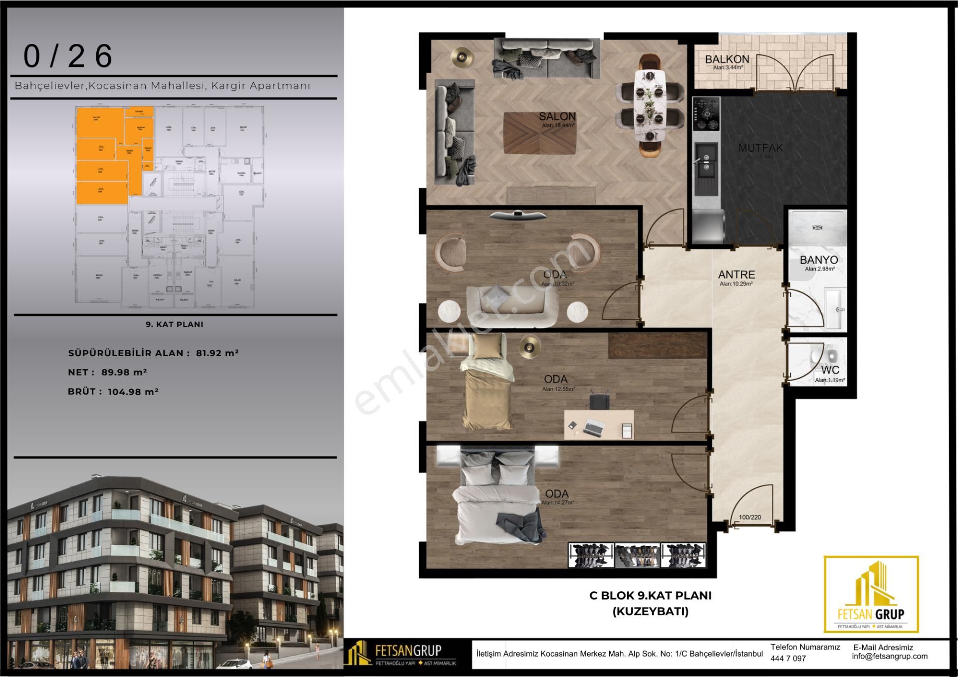 Fettahoğlu'ndan Bahçelievler'de 2027 Teslim | Projeden Fırsat | Çift Cephe | 3+1 9.kat Köşe Daire - Görsel 2