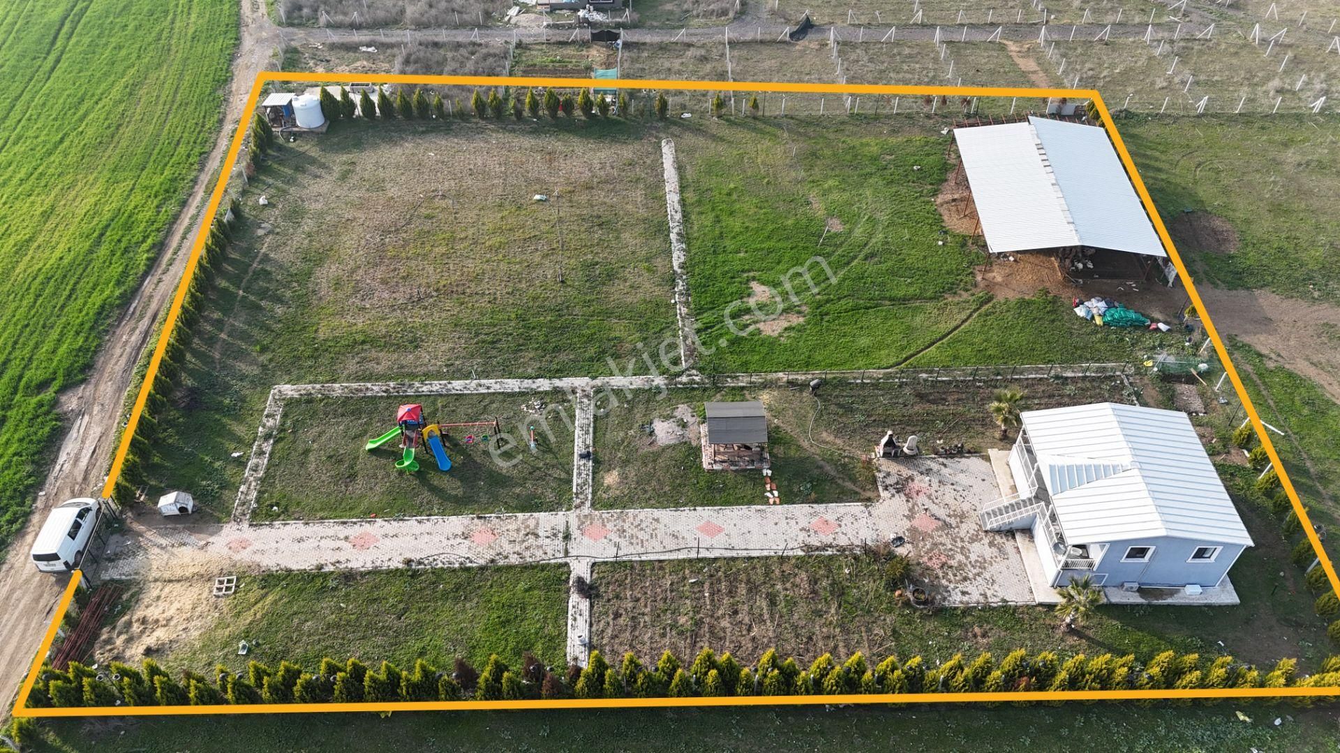 İzmir Menderes Altıntepede 4080 M2 Arsa İçinde 100m2 Bahçeli Çiftlik Evi - Görsel 8