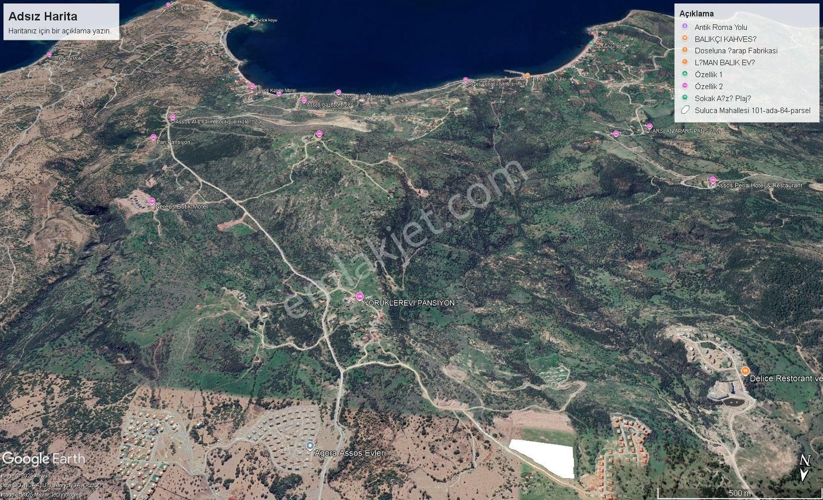 Ayvacık Balabanlı'da Muhteşem Deniz Manzaralı Eko Turizm Arsası. - Görsel 13