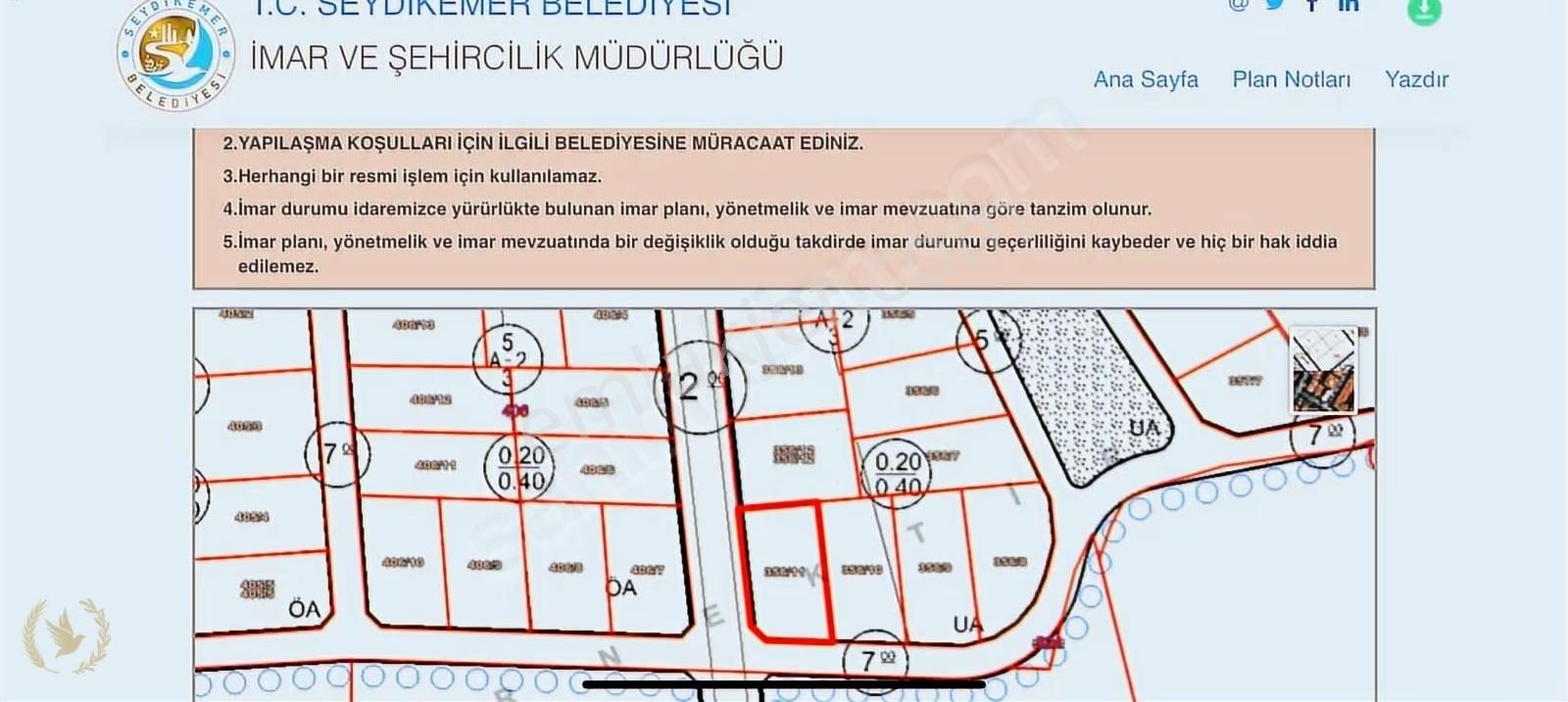 Seydikemer Köşe Parsel 2adet Villa Olur Arsa Satılıktır. - Görsel 21