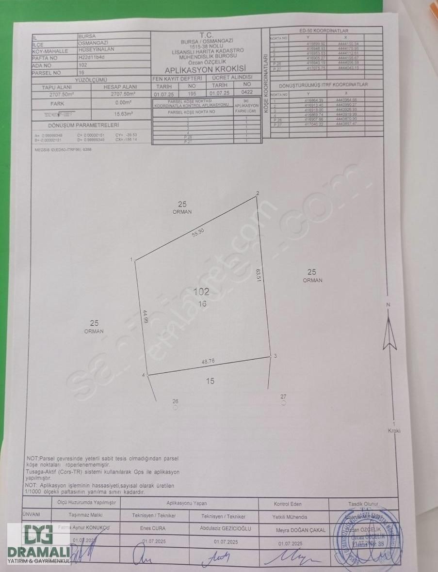 Osmangazi Hüseyinalan'da 160 M² Satılık Hisseli Parsel 550 Bin - Görsel 9