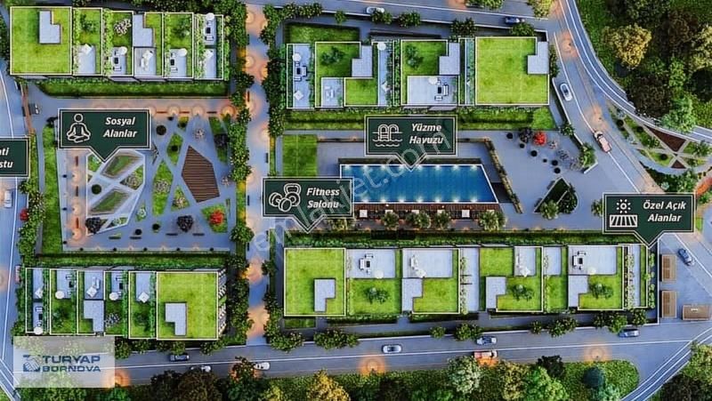 Ekmas Koru Menemen'de Havuz Cephe 1+1 Satılık Daire - Görsel 2