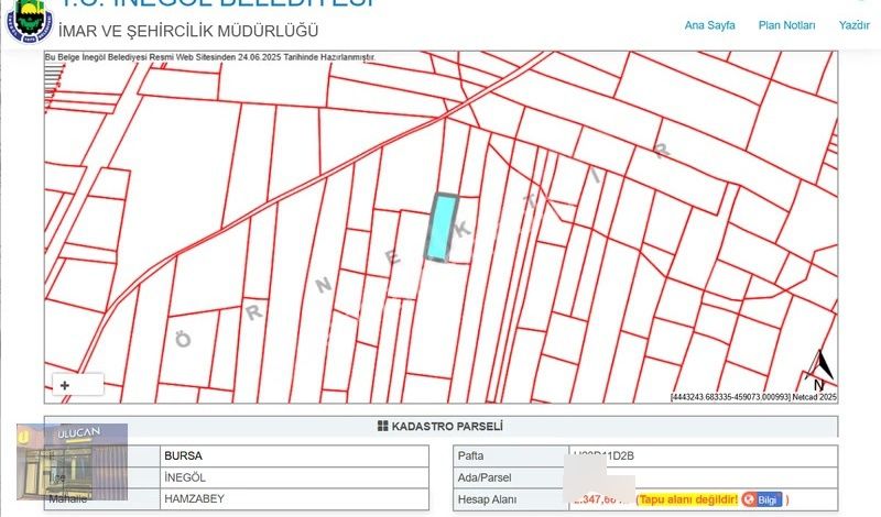 Ulucan'dan İnegöl Alanyurt İmar Dibi Tarla - Görsel 2