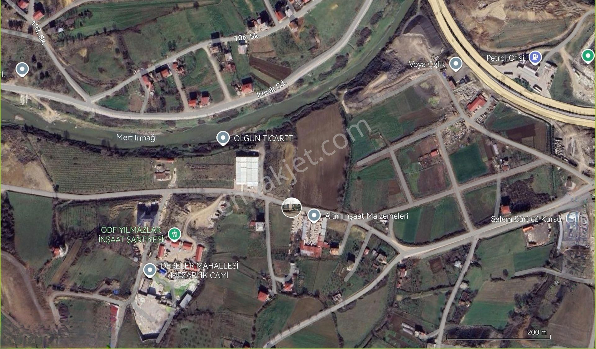 Samsun Canik Dereler Mert Irmağı Cepheli Ticari Arsa 1.206 M2 - Görsel 2