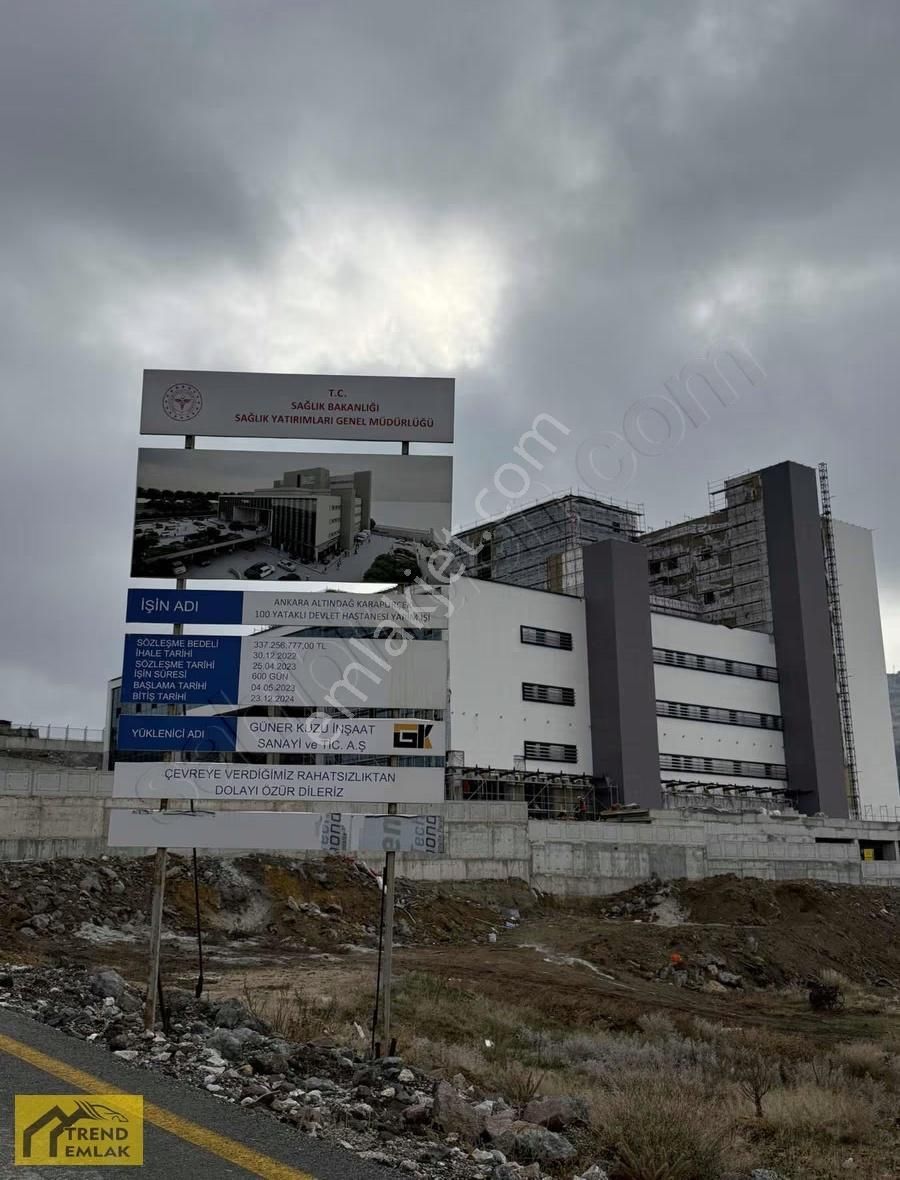 Karapürçek Devlet Hastanesine Cephe 149 Metre Yüksek Blok Site**