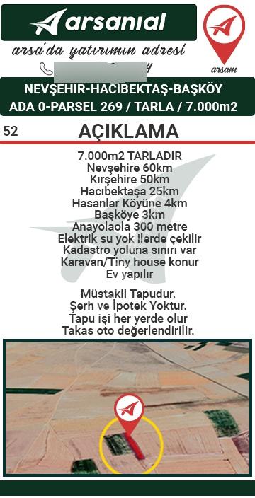 Nevşehir-hacıbektaş-başköy-satılık-7000m2tarla - Görsel 2
