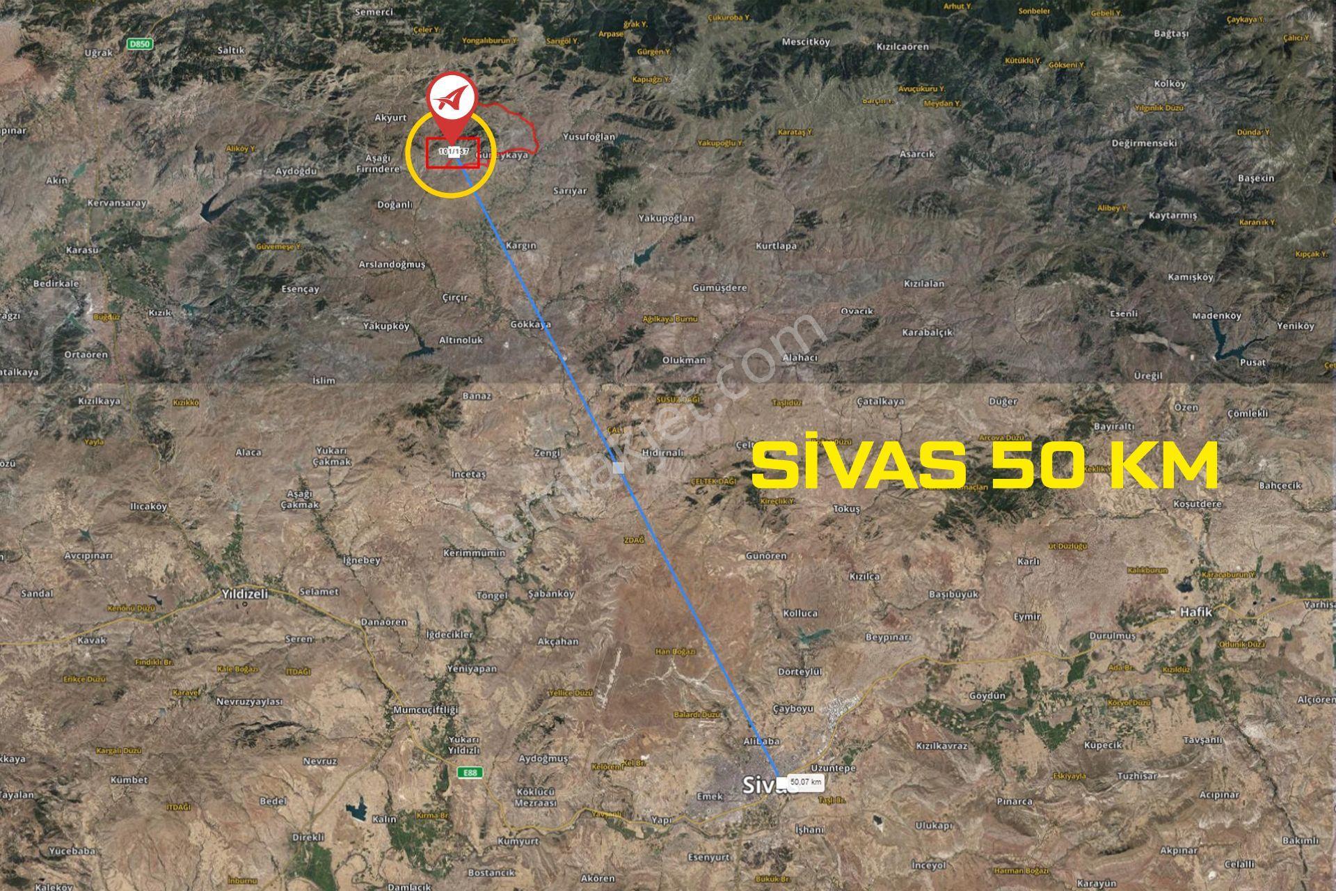Sivas-yıldızeli-güneyyakayeşilyurt-satılık-8155m2tarla - Görsel 11