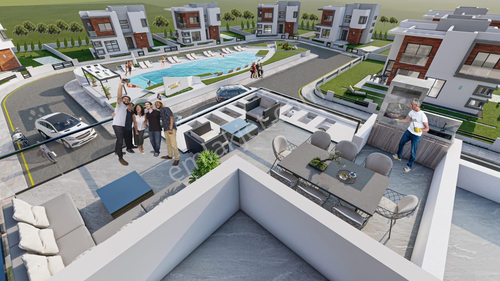Kıbrıs İskele Long Beach Bölgesi Projeden Hemen Teslim %50 Peşşn %50 Faizsiz 24 Ay Vadeli Villalar - Görsel 6