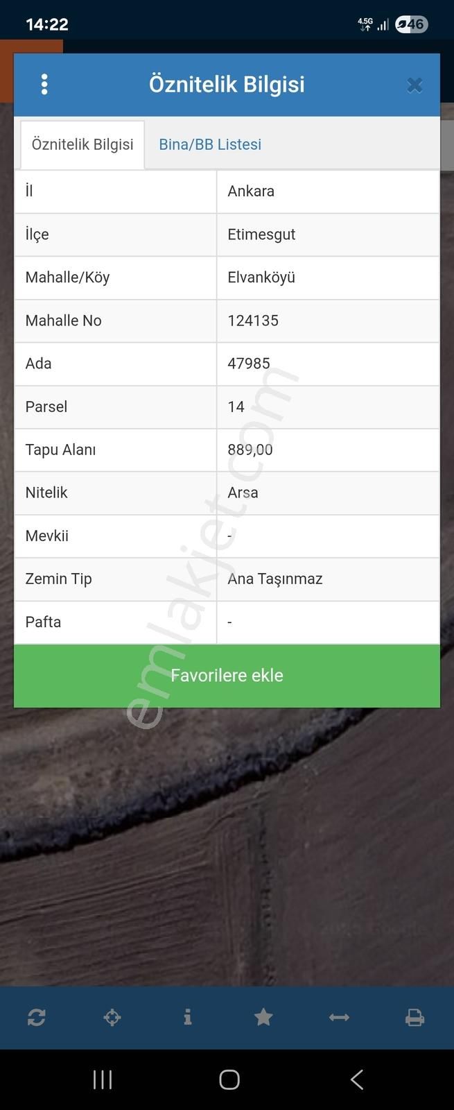 Etimesgut Elvan Mah Satılık Tek Tapu Fırsat Arsa