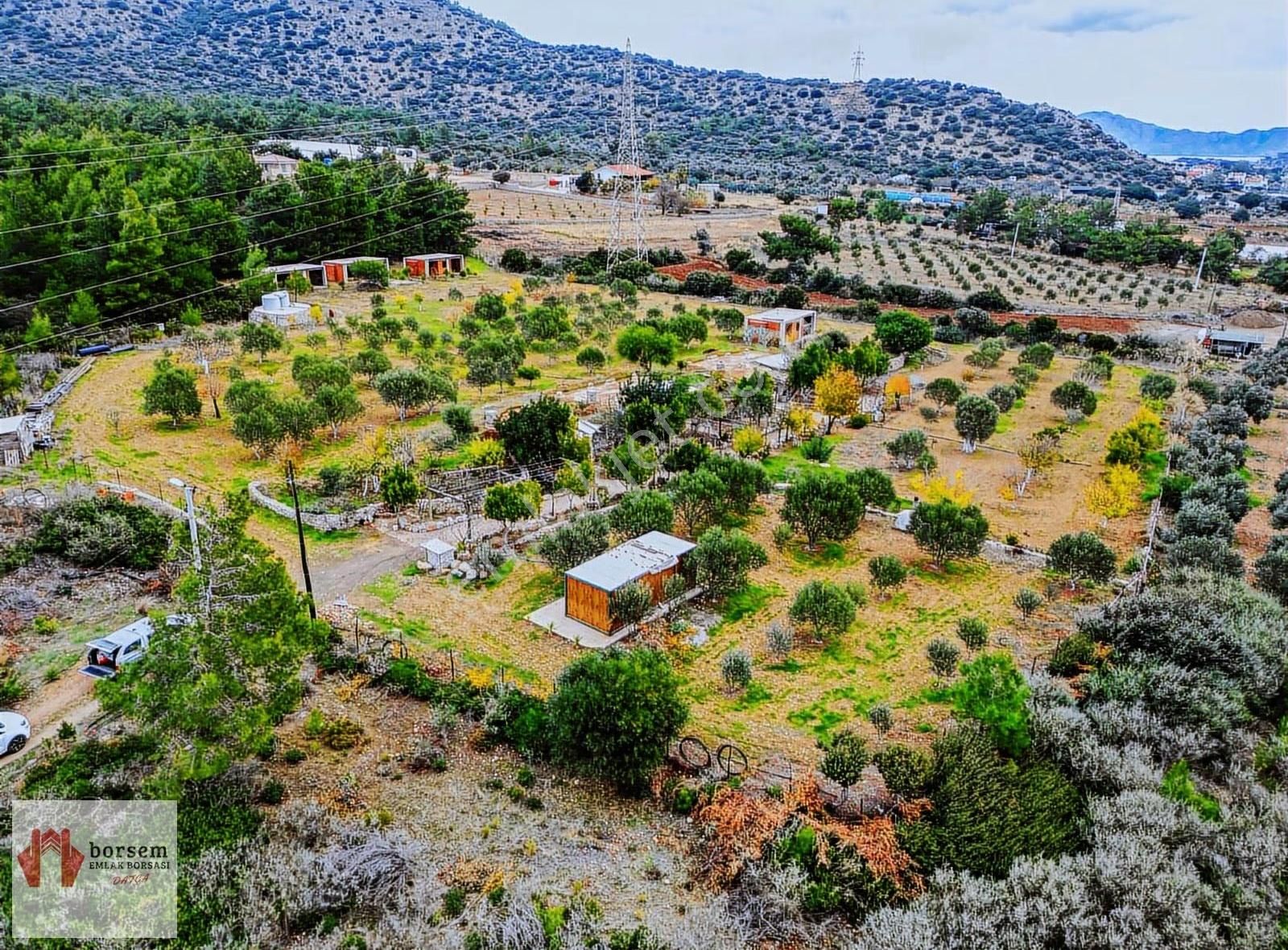 Borsem Datça - Emecik Mahallesinde Deniz Manzaralı Çiftlik