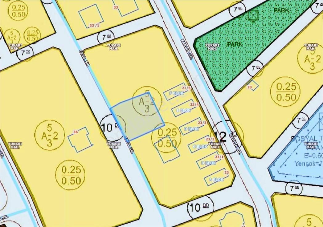 Gülistan Evleri Yukarı Talasda 582 M2 Temiz İmarlı Villa Parseli