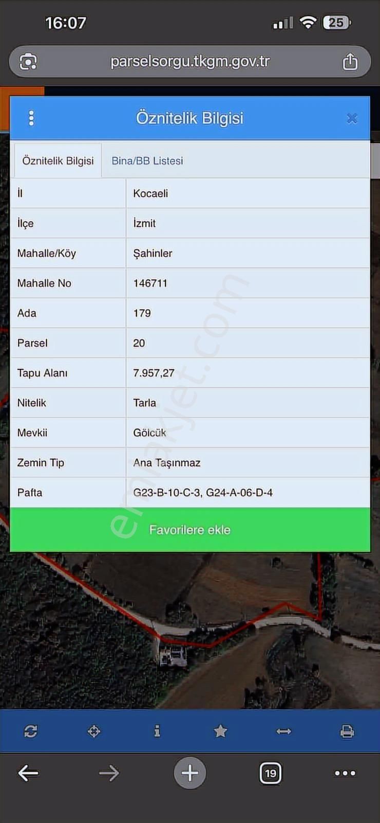 Yoldaş Emlaktan İzmit Şahinlerde 7.957 M2 Satılık Tarla - Görsel 2
