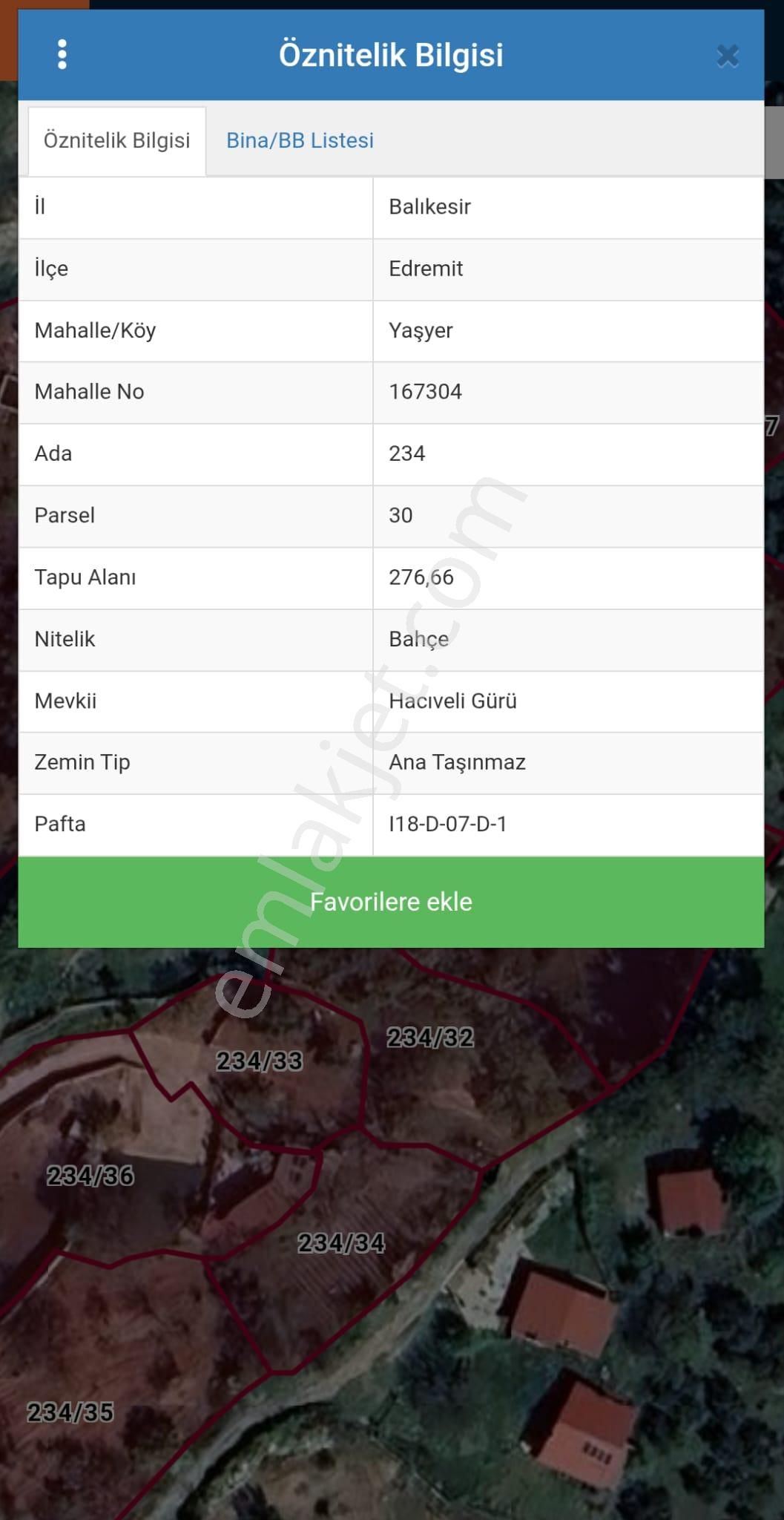 Golden Globy, Edremit Yaşyer'de Yerleşime 350 Metre Mesafede ​satılık 276 M2 Bahçe