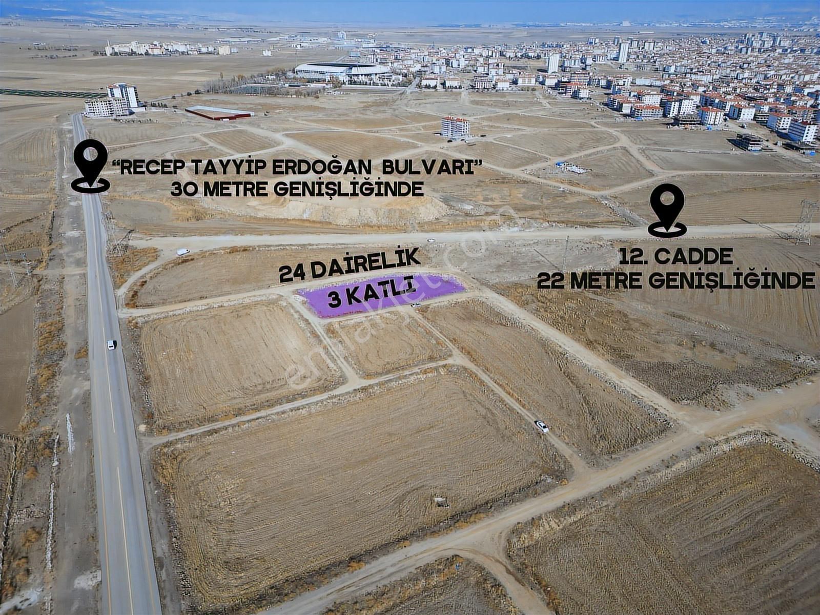 4 Tarafı Yol Olan, 30 Dairelik 2454m2 Ada Bazlı Arsa - Görsel 3