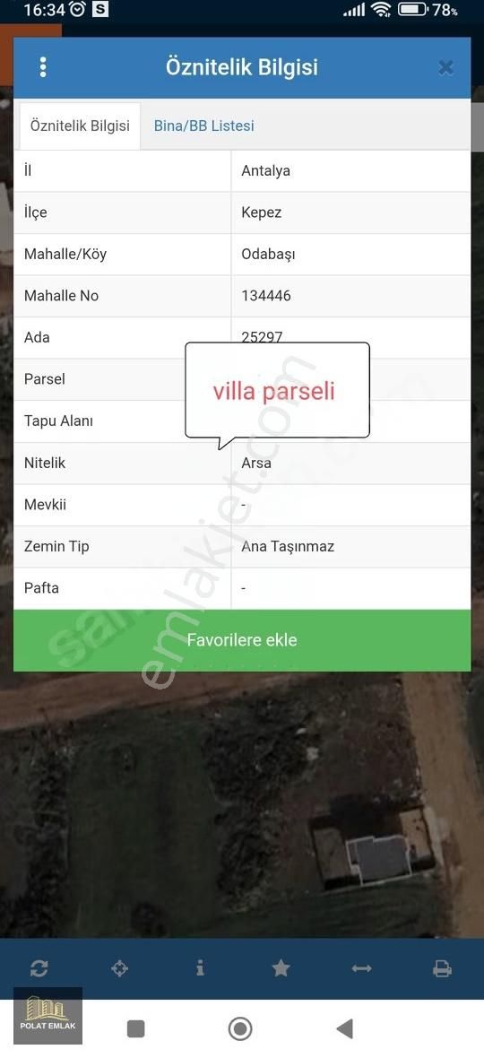 ***odabaşı Drağ Pisti Yakını 254m2 Satılık İmarlı Villa Arsası**
