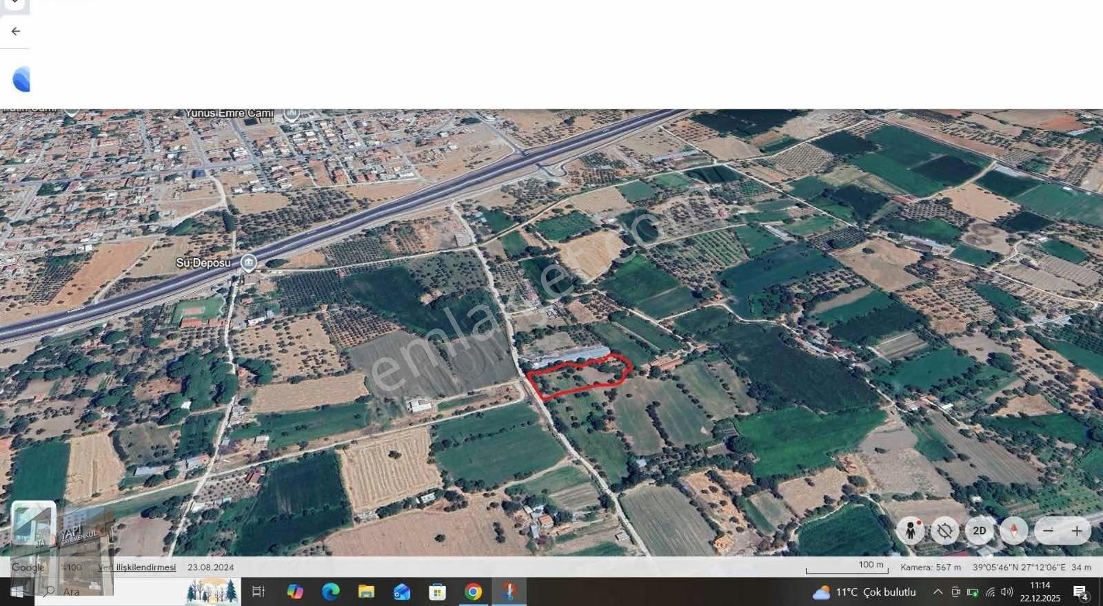 Ata Yapı&gayrimenkulden Bağlarda Yola Sıfır Zeytinli Tarla