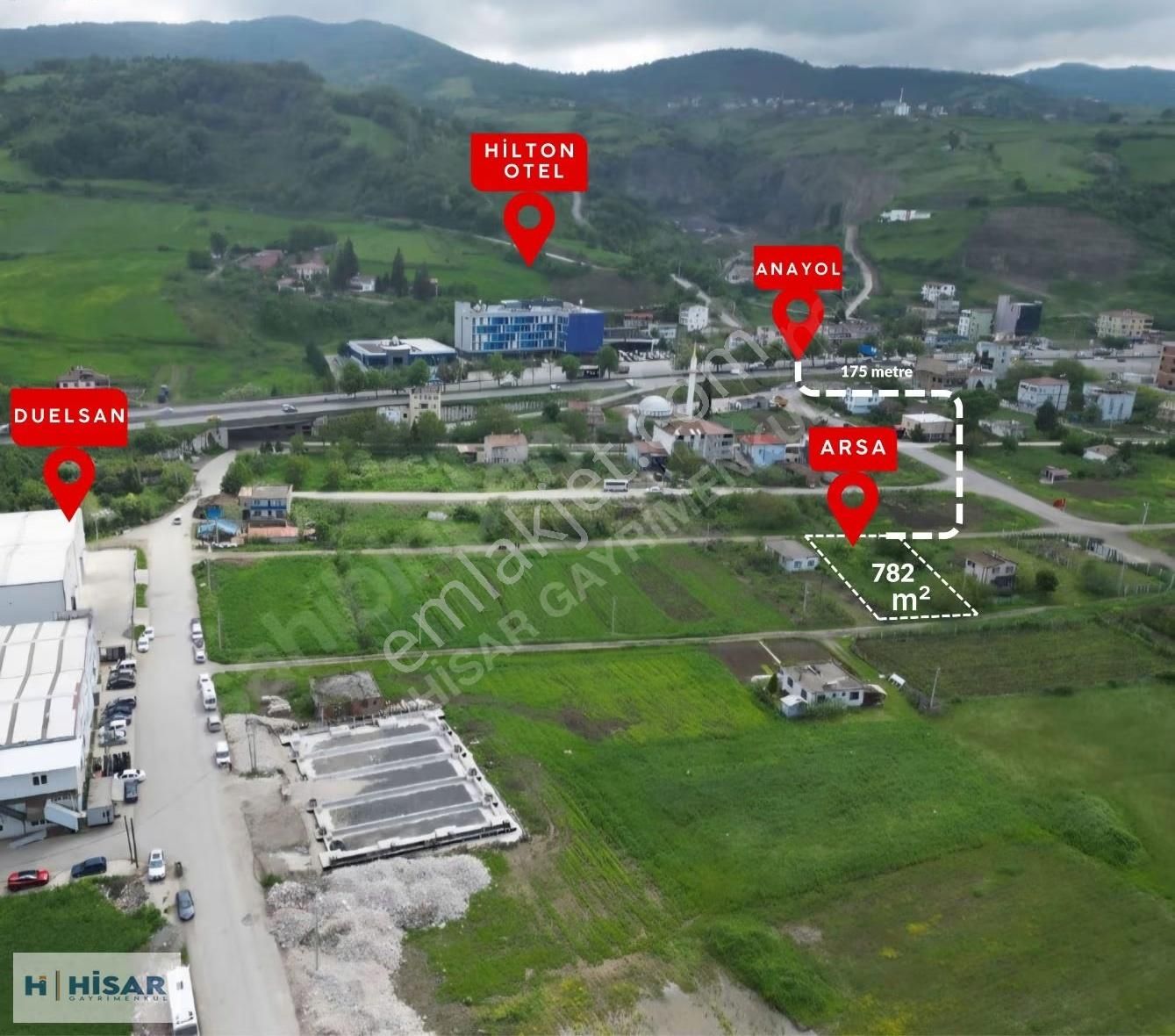 Hisar'dan Tekkeköy Çırakman'da Satılık Ticari Arsa